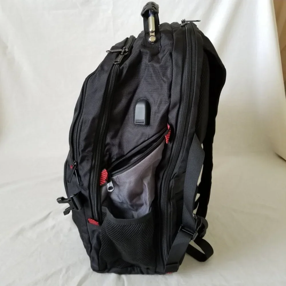 NEW! Topnotch Water-resistant Backpack w/USB/Luggage Strap/Padded Laptop Pocket - Picture 11 of 16